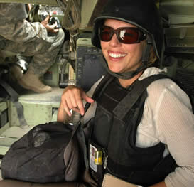 Lara Logan in Iraq (U.S. Army)