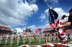 Flyover at Tampa Buccaneers Bay game during 2012 season. Credit Cliff
McBride/Tampa Bay Tribune Staff