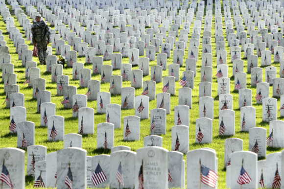 Arlington National Cemetery on Memorial Day