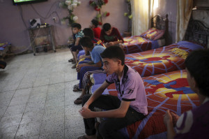 Boys at the Al-Baraum orphanage in Baghdad, Iraq, 2011. Credit: Spencer Platt/Getty Images