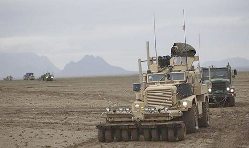 Marine Corps using Mine Rollers in Afghanistan