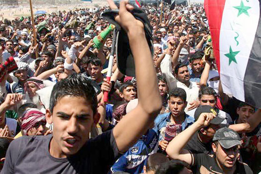 Sunnis protest against Maliki Government in Fallujah