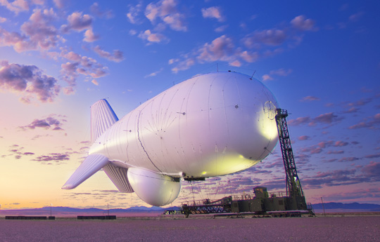 A giant JLENS blimp will float over skies in the U.S. like one already does in Kabul – Photo: Raytheon