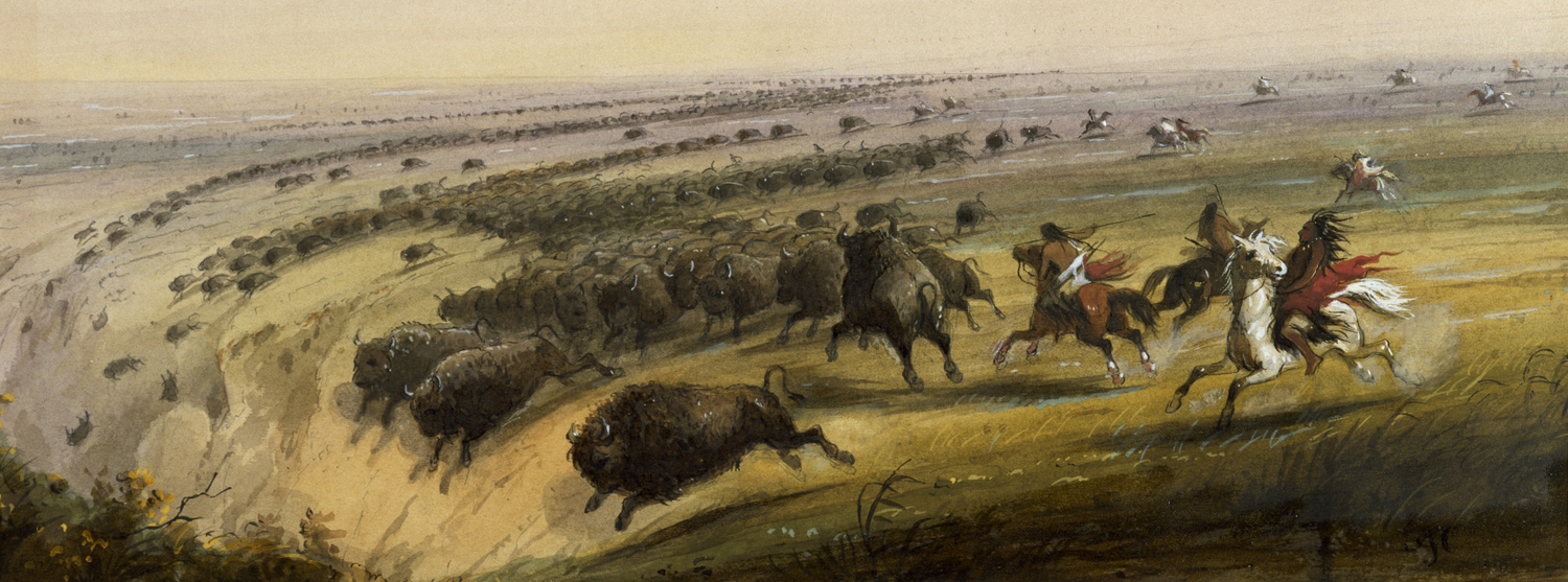 Hunting Buffalo (1858-1860) by Alfred Jacob Miller